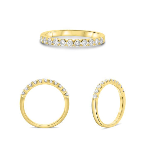 14K Yellow Gold Diamond Wedding Band