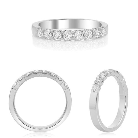 14K White Gold Diamond Band