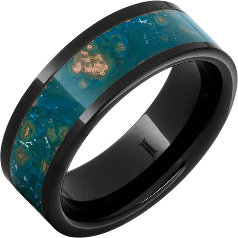 Copper Sea – Black Diamond Ceramic™ Blue Patina Copper Ring