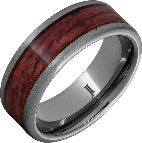 Rugged Tungsten Cabernet Barrel Ring
