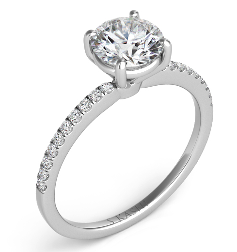 WHITE GOLD ENGAGEMENT RING MOUNTING