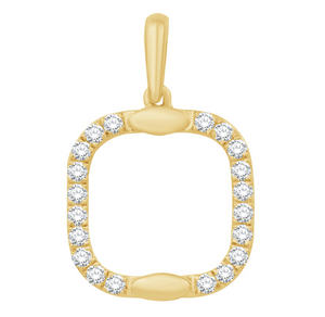 Diamond Open-Frame Pendant in 14K Yellow Gold