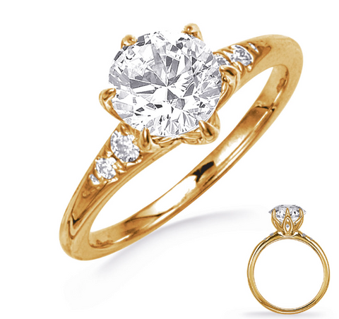 YELLOW GOLD ENGAGEMENT RING MOUNTING