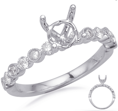 Diamond Engagement Ring in 14K White Gold