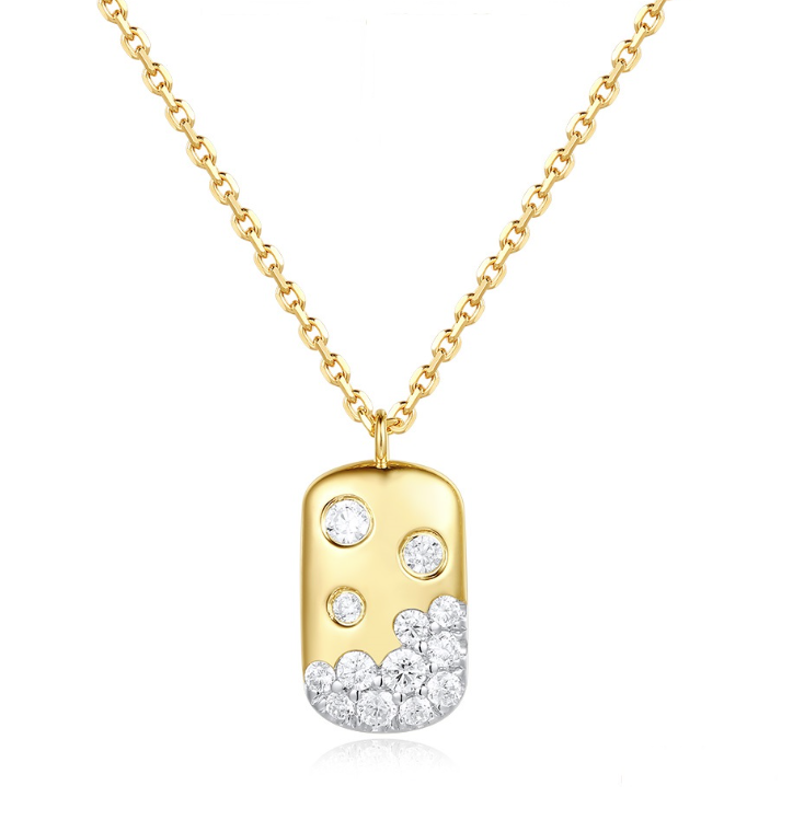 Diamond Pendant Necklace in 14K Yellow Gold
