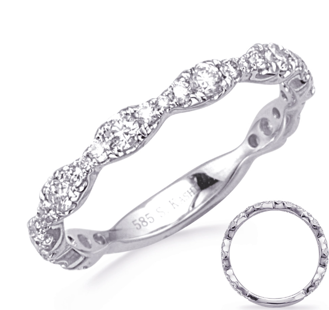 Vintage-Inspired Diamond Band in 14K White Gold