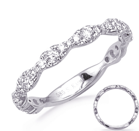 Vintage-Inspired Diamond Band in 14K White Gold