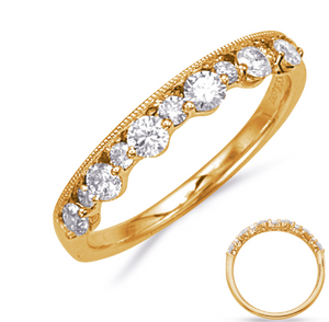 Vintage-Inspired Diamond Band in 14K Yellow Gold