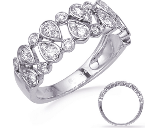 14K White Gold Multi-Setting Diamond Band