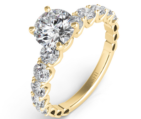 14K Yellow Gold Diamond Engagement Ring
