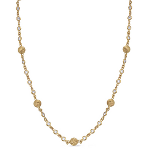 14K Yellow Gold Diamond Necklace