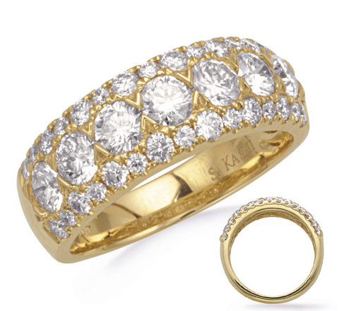 14K Yellow Gold Fashion Diamond Ring