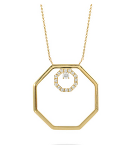 18K Yellow Gold Diamond Pendant