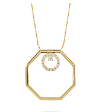 18K Yellow Gold Diamond Pendant