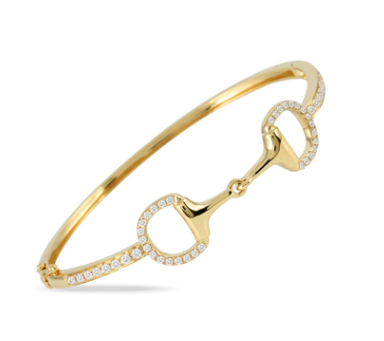 Equestrian Collection – 18K Yellow Gold Diamond Bangle