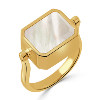 18K Yellow Gold Diamond Flip Ring