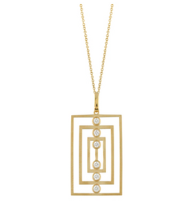 18K Yellow Gold Diamond Pendant
