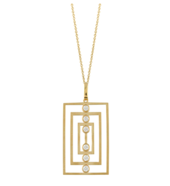 18K Yellow Gold Diamond Pendant