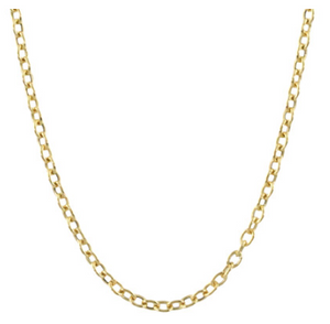 18K 18-Inch Oval Link Chain