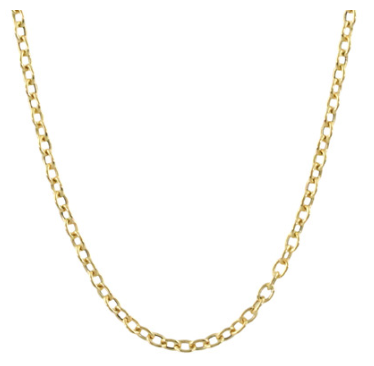 18K 18-Inch Oval Link Chain
