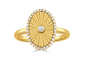 18K Yellow Gold Diamond Ring