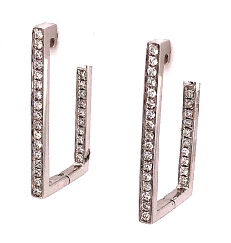 18K Yellow Gold Diamond Earrings