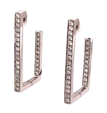 18K Yellow Gold Diamond Earrings