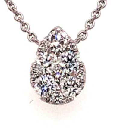 18K White Gold Diamond Necklace