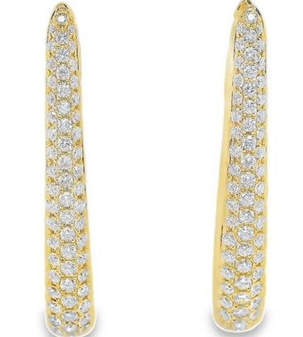18K Yellow Gold Diamond Earrings