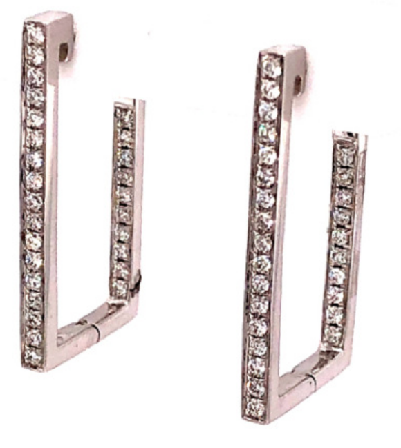 18K Yellow Gold Diamond Earrings