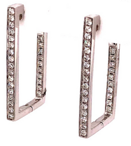 18K Yellow Gold Diamond Earrings