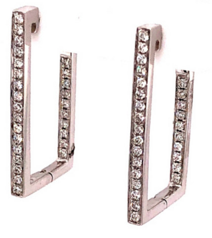 18K Yellow Gold Diamond Earrings