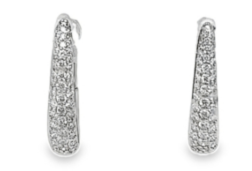 18K White Gold Diamond Earrings
