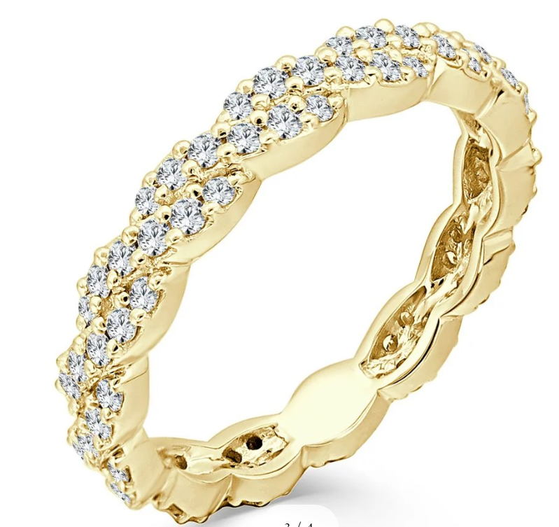 14K Yellow Gold Diamond Eternity Band