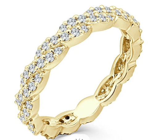 14K Yellow Gold Diamond Eternity Band