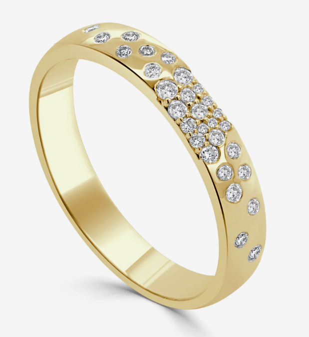 14K Gold Diamond Sprinkle Ring