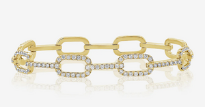 14k Gold & Diamond Link Bracelet