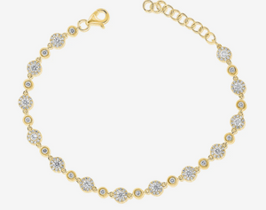 14k Gold & Diamond Cluster Bracelet