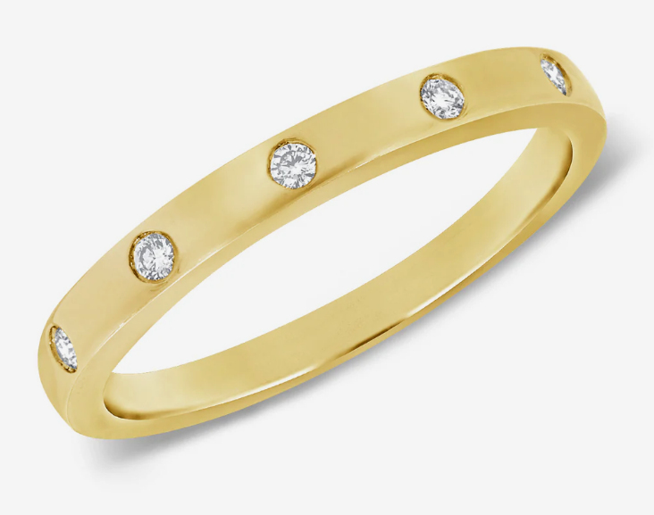 14K GOLD DIAMOND BAND