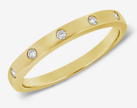 14K GOLD DIAMOND BAND