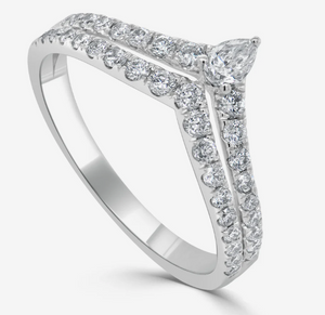 14K Gold & Diamond Crown Ring: