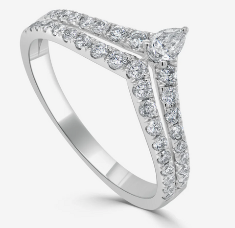 14K Gold & Diamond Crown Ring: