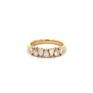 14K Yellow Gold Pear Diamond Band