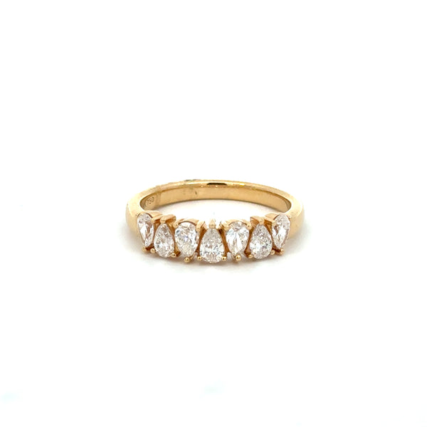 14K Yellow Gold Pear Diamond Band