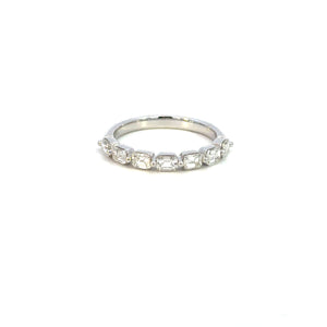 14K White Gold Emerald Cut Diamond Ring