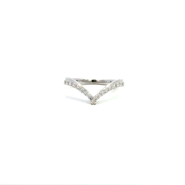14K White Gold Nesting Wedding Band
