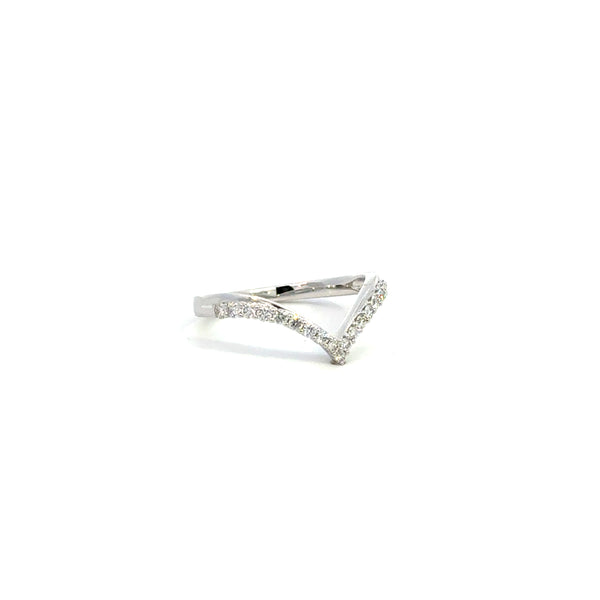 14K White Gold Nesting Wedding Band