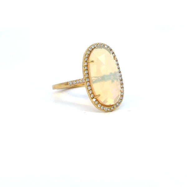 18K Yellow Gold Opal Cocktail Ring