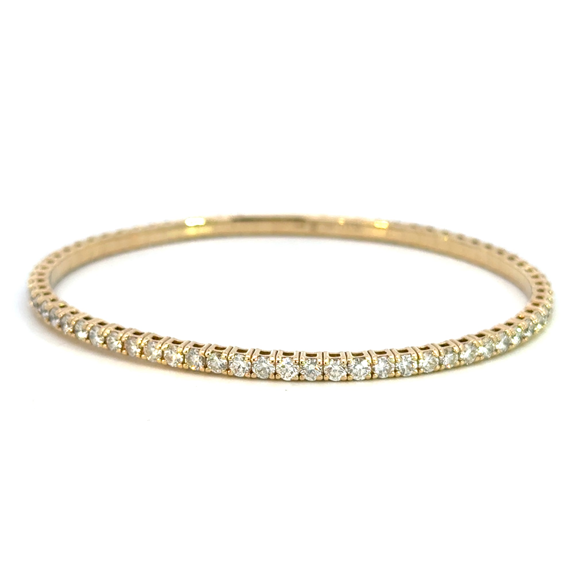 14k Yellow Gold Classic Diamond Flexie Bracelet