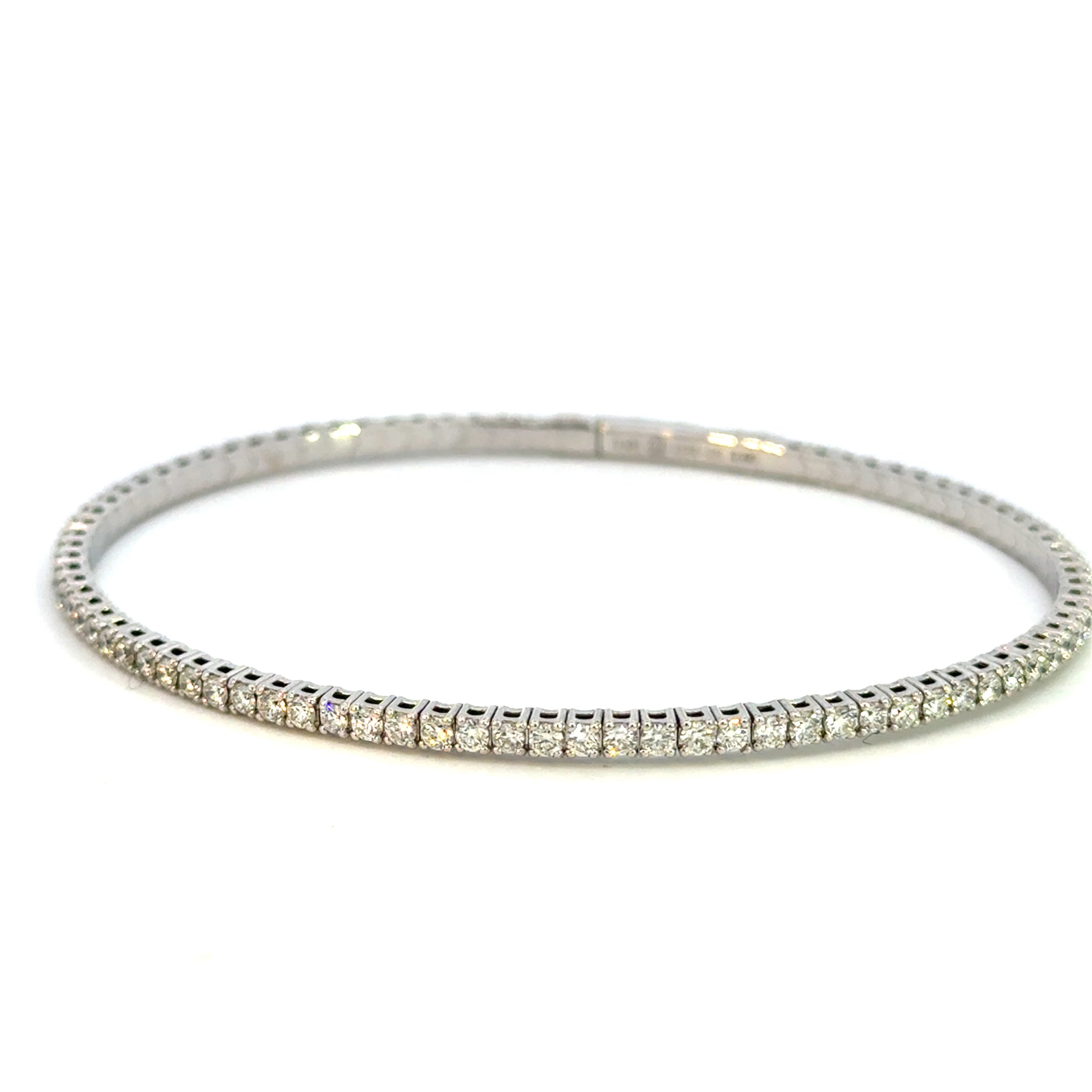 14K White Gold Diamond Flexi Bracelet